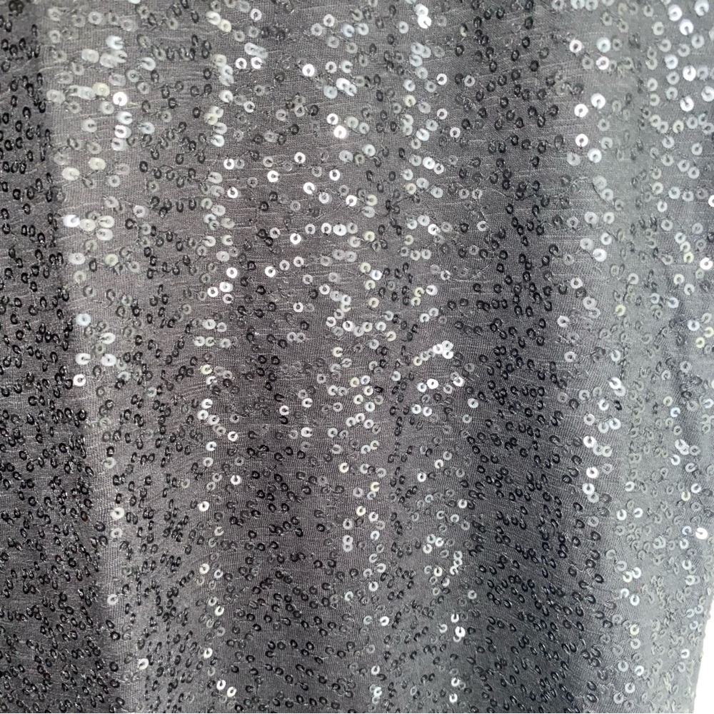 Loft Jeweled Neck Sequin Tee - Picture 3 of 5